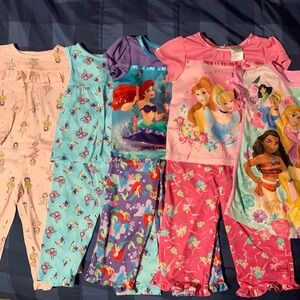 Bundle of 5 Toddler Girl Pajamas 3T